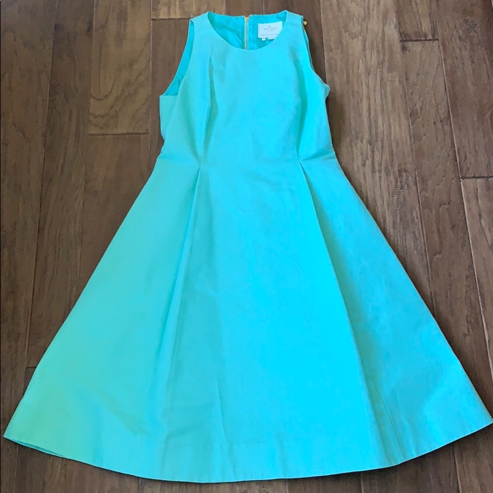 Kate Spade Tiffany Blue Cotton-Silk Dress